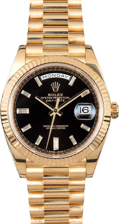 rolex day date gold president|rolex presidential day date 40mm.